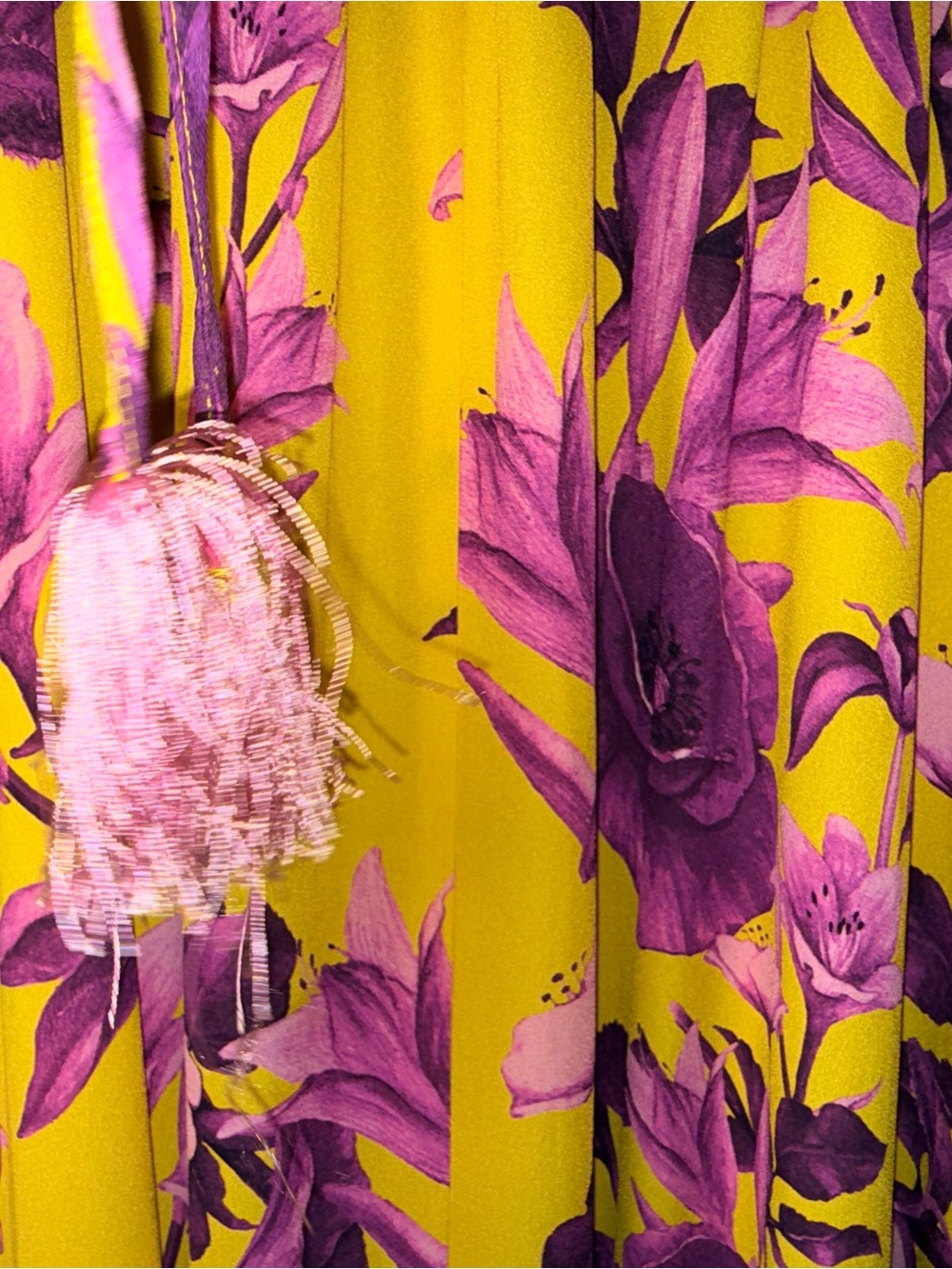 Boston Proper Yellow High Low Maxi Dress w/Pink-Purple Floral Print-M-EC - Picture 14 of 15
